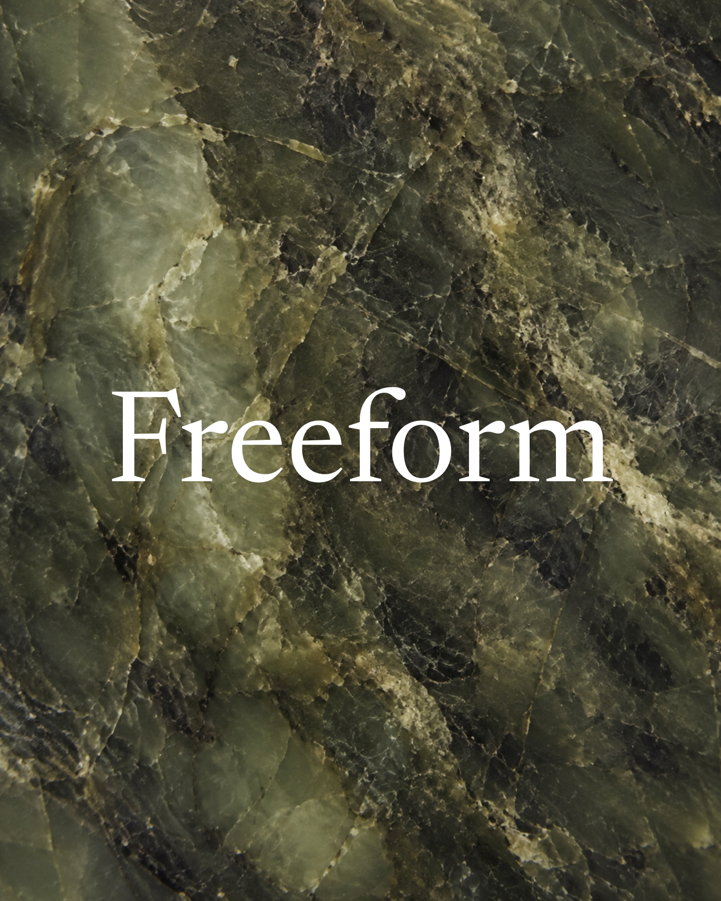 Freeform kokopu jade sculpture