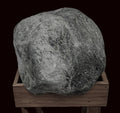 Large mounted Anita Bay jade boulder on native timber stand