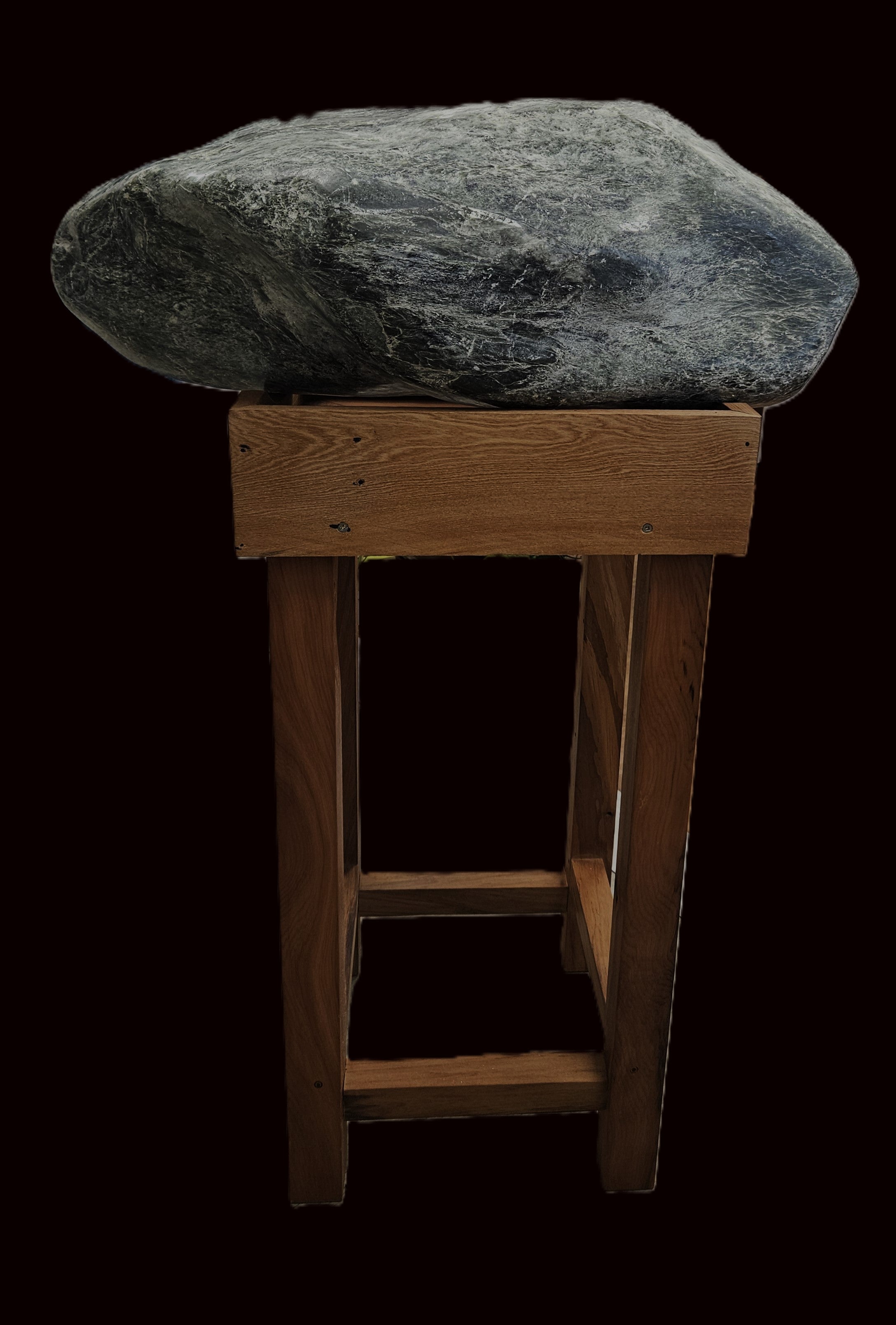 Anita Bay jade boulder, side view