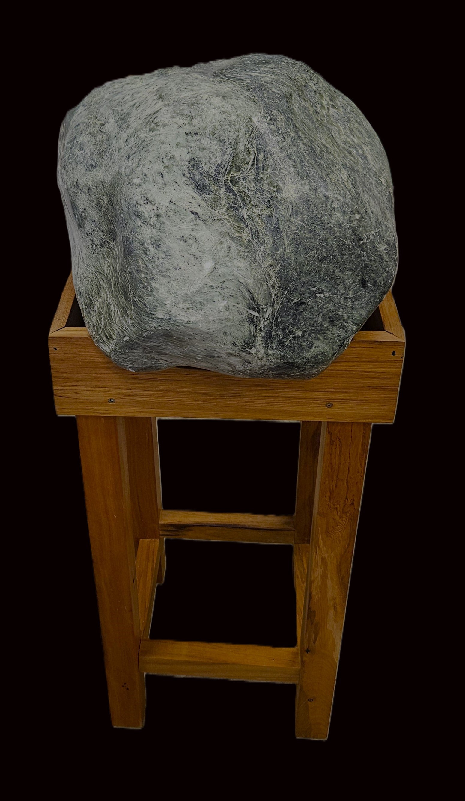 Anita Bay jade boulder, front view
