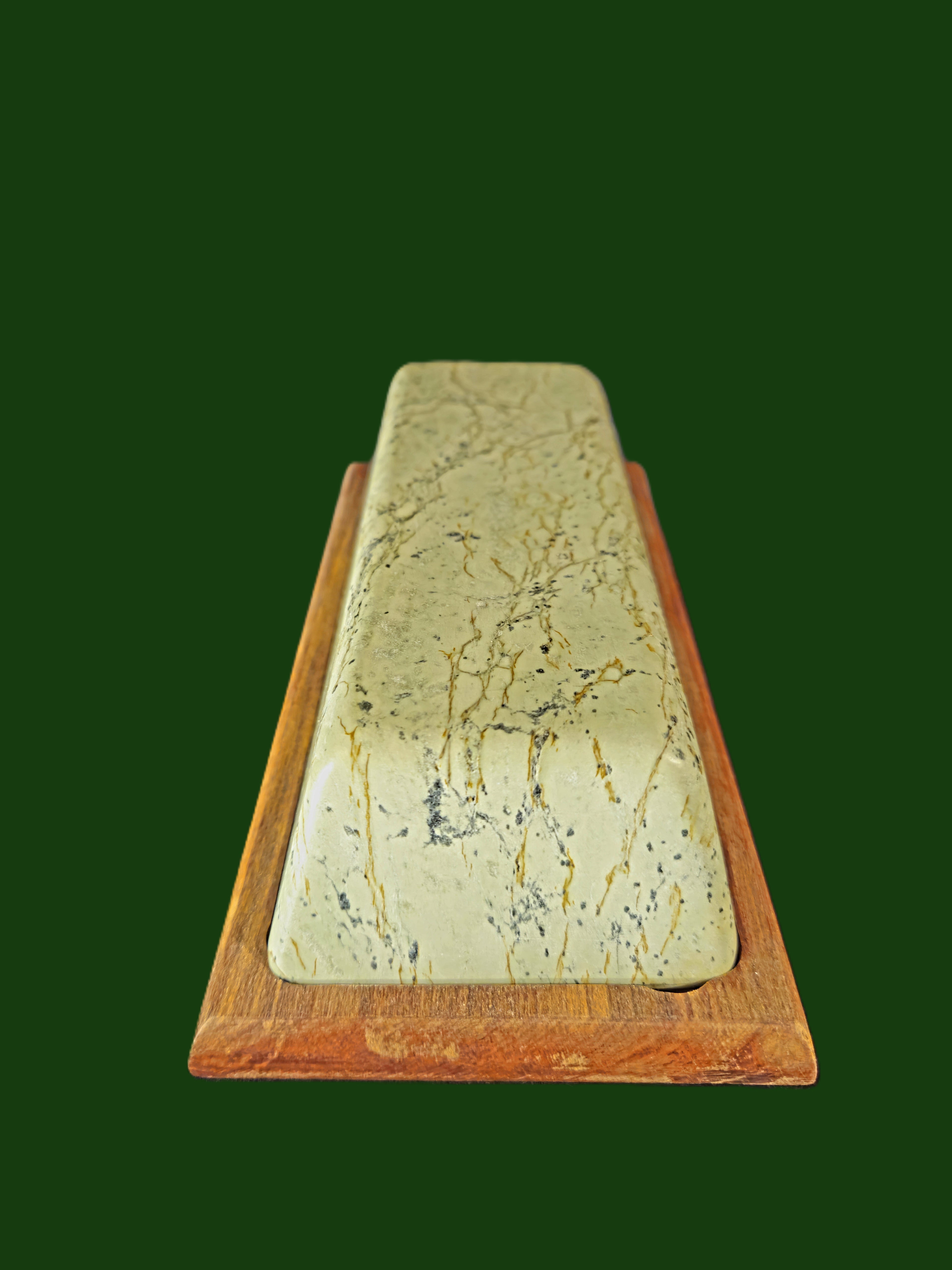 Rare Jade Ingot mounted on a rimu shoe (IN0003)