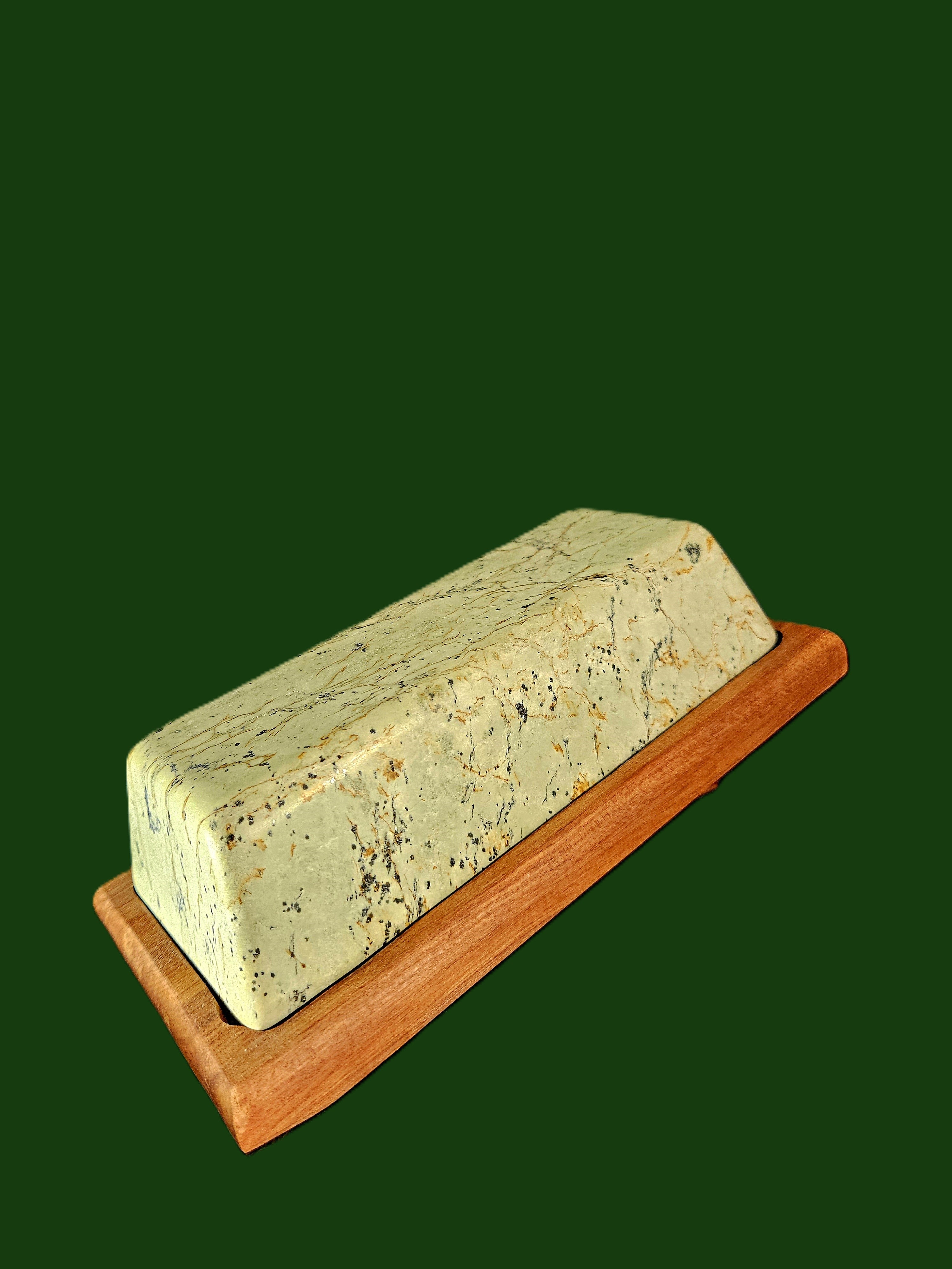 Rare Jade Ingot mounted on a rimu shoe (IN0003)