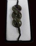 Double twist jade bracelet