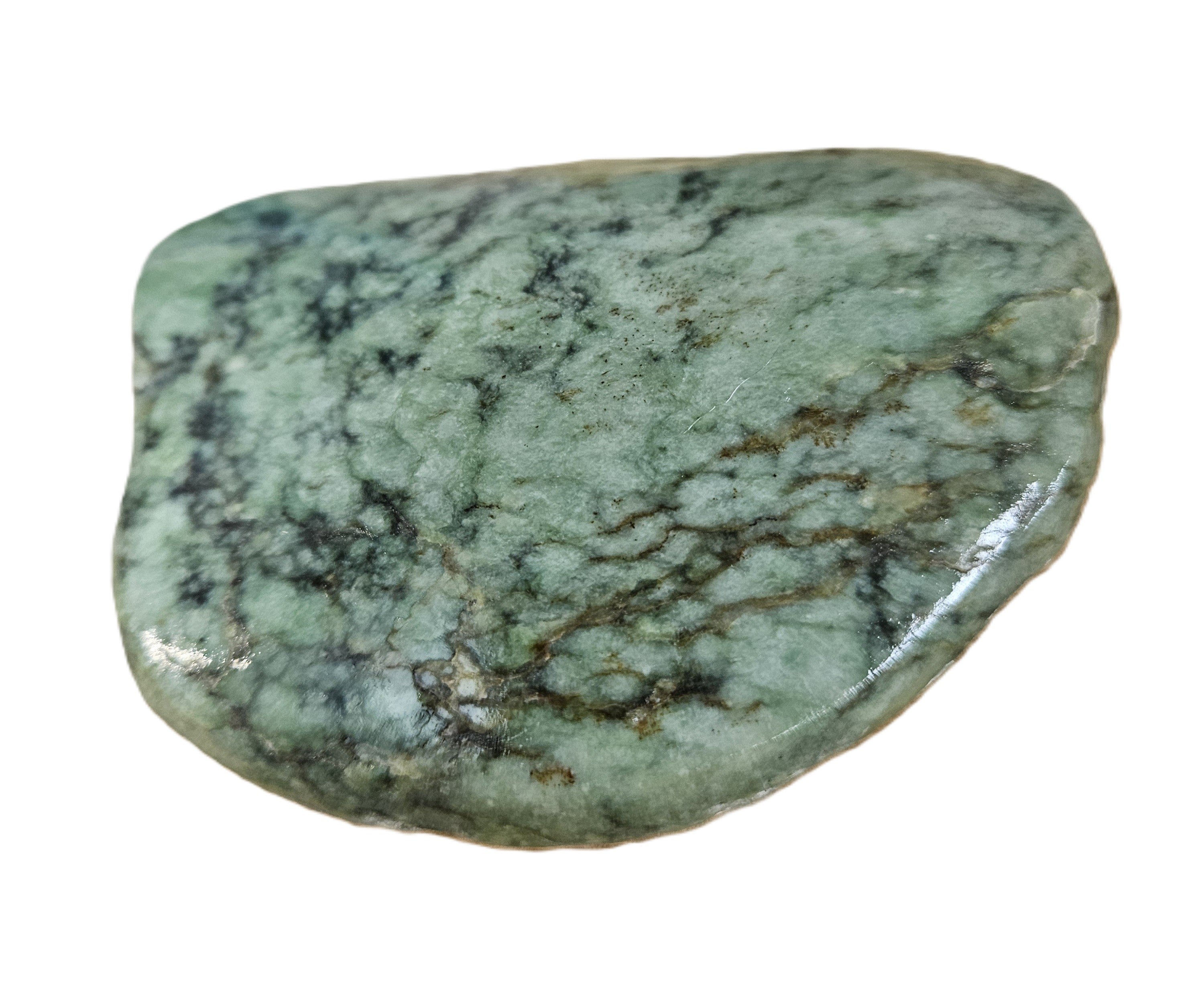 Personal handheld jade touch stone